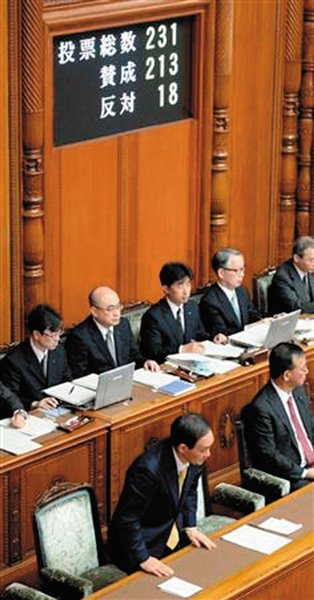 27日，日本國會參議院公布新建“國家安全保障會議”法案投票結(jié)果。