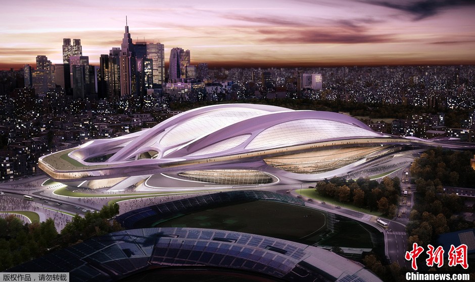 9月9日，2020年東京奧運會和殘奧會籌備委員會公布了日本新國家體育場效果圖。
