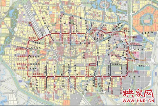 鄭州地鐵5號線線路圖。