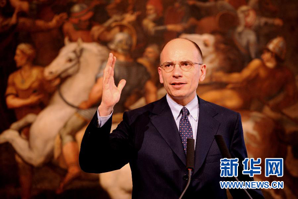  2月13日，意大利政府總理恩里科·萊塔宣布辭職。