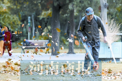 秋風(fēng)吹過，落葉滿地