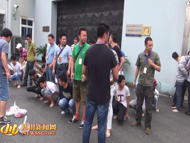 公安局管抓捕詐騙公司現場（警方視頻截圖）。